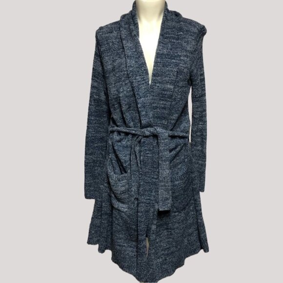 Grace & Lace Blue Soft Knit Fuzzy Robe - Picture 1 of 10